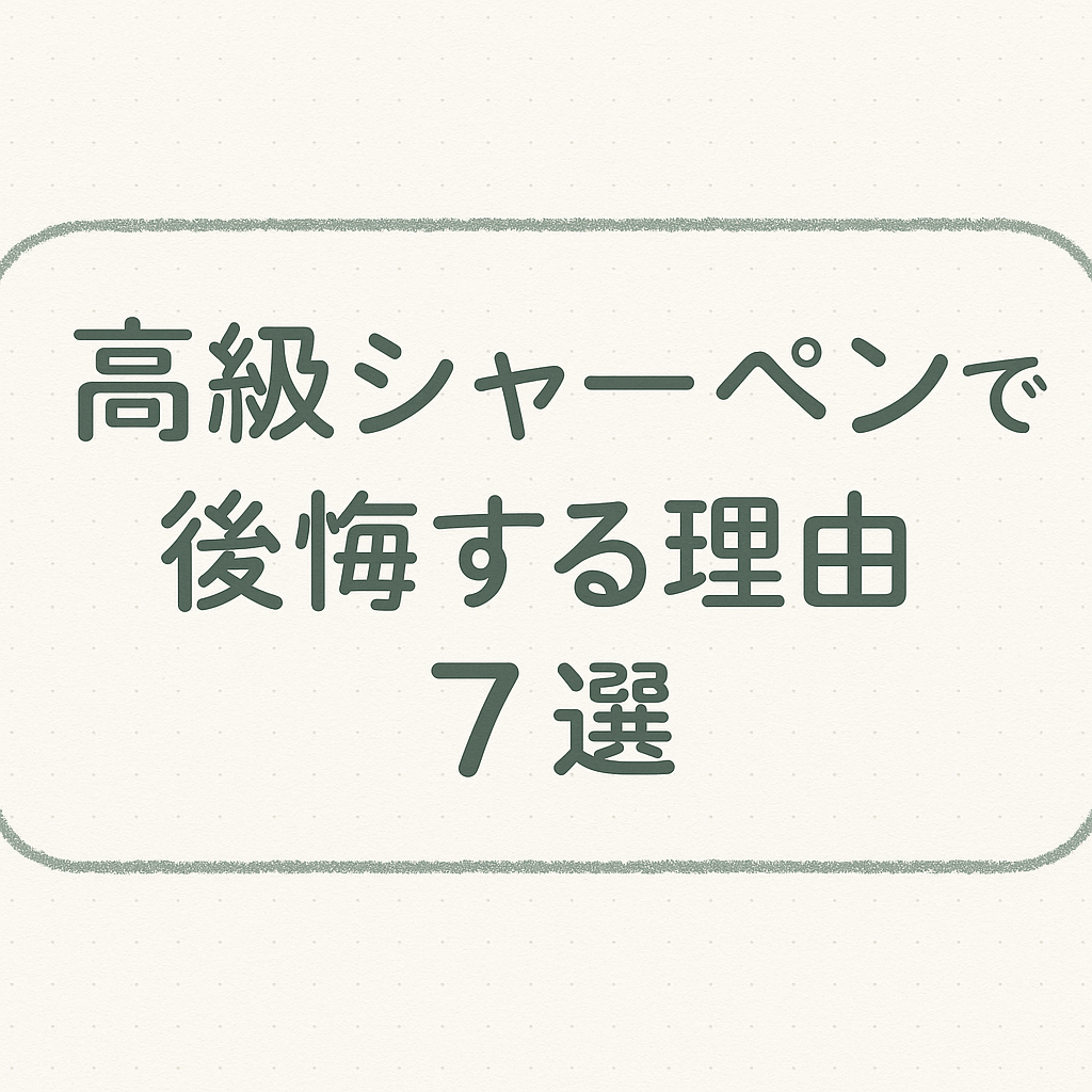 高級シャーペンで後悔する理由7選を紹介する記事用アイキャッチ画像